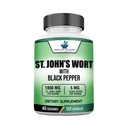American Standard Supplements St. John’s Wort 1800mg Por Serving with Black Pepper Fruit Extract - Vegan, Gluten Free, Non-GMO, 120 Capsules, 40 Servings