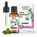 ImunShield Wild Oregano Oil Organic Liquid Drops - orégano a mano con 86-90% Carvacrol para soporte inmuno y digestivo - Vegan, No GMO, Sin gluten, 1 fl. oz./ 30ml