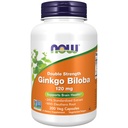 AHORA Suplementos Alimentarios, Ginkgo Biloba 120 mg, Doble Fuerza, Proyecto No OGM Verificado, 100 cápsulas Veg