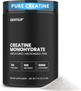 Creapure Creatine Monohydrate Powder – Desflavorado, 5000mg, 100 Servings – Crecimiento del músculo más fuerte, fuerza, rendimiento &amp; salud cerebral – No GMO, libre de gluten, HPLC testado, NSF certificado