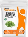 BulkSupplements.com Orgánica Alfalfa Grass Powder - Suplemento Alfalfa, Green Superfood Powder - Vegan & Gluten Free, 5g por Serving, 1kg (2.2 lbs) (Pack of 1)