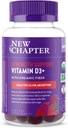 New Chapter Organic Vitamin D3+ Gummies – 52% Less Sugar§, 1,000 IU USDA Organic Vitamin D, ONE Daily Gummy for Strong Bones & Muscle Function, Non-GMO, Gluten Free, Mixed Berry Flavored, 60ct