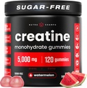 NutraChamps 120 Creatine Gummies for Men & Women - 5g Sugar Free Chewable Creatine Monohydrate Gummies - Supports Protein Synthesis, Muscle Recovery & Workout Performance