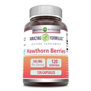 Amazing Fórmulas Hawthorn Berries Suplemento Silencio 565 Mg Por Serving Silencio 120 Capsules Silencio No-GMO Silencio Gluten Libre Silencio Made in USA
