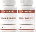 Brain Booster Supplement - Brain Power Nootropic Supplement - Brain Pills for Focus, Memory, Clarity, Energy & Better Concentration with Alpha-GPC, L-Theanine, Rhodiola, Ginseng, Guarana (Pack of 2)