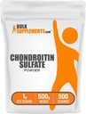 BulkSupplements.com Chondroitin Sulfate Powder - Sulfato de condroitina Suplemento, para Soporte Conjunto - Gluten Free, 1g por Serving, 500g (1.1 lbs) (Pack of 1)
