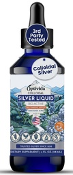 Optivida Health Colloidal Silver Liquid (4 oz) – Premium Nano Silver Colloidal Supplement for Daily Wellness &amp; Immune Support, Natural Liquid Silver Hydrosol for Adults &amp; Kids, Non-GMO, Gluten-Free