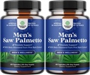 Saw Palmetto para Hombres con Beta Sitosterol - Saw Palmetto Extract Soporte de próstata Suplemento para la salud de los hombres &amp; mejor control de la vejiga Plus Restauración del cabello Suplemento para la salud de los hombres - 2 Pack