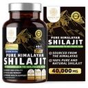 Suplemento puro Himalayan Shilajit para Hombres y Mujeres, [40,000MG, Max Strength] Contiene 50% Ácido Fulvico con más de 85 Minerales Trace para apoyar Energía, Cerebro e Inmunidad, 120 Caps Veg