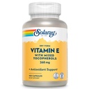 SOLARAY Vitamina E 400 UI (268mg), Forma seca - Fuente natural, Tocoferollas mixtas Vitamina E - Suplemento antioxidante, PMS y soporte de menopausia - Garantía de 60 días, Lab Verified - 100 Serv, 100 cápsulas