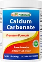 Mejores Naturales Calcio Carbonato Powder 1 Libra - Grado alimenticio (16 OZ (Pack of 1))