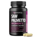 Saw Palmetto for Women with Biotin 5000mcg - potente bloqueador DHT para soportar el cabello, la piel y la salud de uñas - 60 cuenta - Vegan, vitamina no GMO para fuertes, más completa búsqueda cerraduras - 1 mes de suministro
