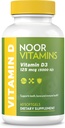 Noor Vitamins Halal Vitamin D, Halal Vitamin D3, 5000 IU Softgels, Supports Bone, Immune & Heart Health, from Safflower Oil to Maximize Absorption, Non-GMO, Gluten Free & Halal (60 Count)…