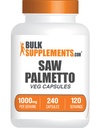 BulkSupplements.com Saw Palmetto Extract Capsules - Serenoa Repens, Saw Palmetto Supplement - Gluten Free, 2 cápsulas por Serving, Count (Pack of 1)
