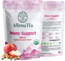 Meno-Support BloatX Organic Menopause Relief: Balances & Supports Hot Flashes, Hormones, Moods Swings, Night Sweats, & Bloating W/Black Cohosh, Red Clover & Dong Quai. Natural Apple-Cinnamon Flavor.