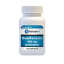 Fiable-1 Laboratorios Guaifenesin 400 mg Caplets Cough and Mucus Relief Silencioso expectorante para la congestión de pechos