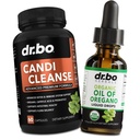 Candi Cleanse " Oregano Oil Drops - Extra Strength Probiotic Complex Cleanser & Organic Liquid - Natural Oral Herbal Caprylic Acid Capsules " Oil of Oregano Drops Tincture Extract
