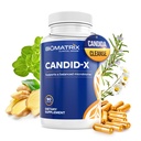 BioMatrix Candid-X Gut Cleanse with Berberine, Oregano, Sodium Caprylate, Chamomile, Ginger, PAU D'arco, Digestive Supplement for Men and Women ← 90 Capsules