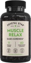 Crystal Star Muscle Relax (60 Capsules) – Herbal Relief from Sore Muscles, Cramps & Spasms – Valerian Root, Jamaica Dogwood & Cramp Bark - Non-GMO