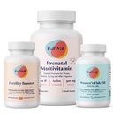 FullWell Fertility Trio TENIDO Vitamina Prenatal Lemon + DHA & Fertility Booster TENIDO Choline, Folate, Omega 3, Coq10, NAC, 26+ Nutrientes Vitales ← Dietitian-formulated, Non-GMO, 3er Partido Tested, 30 Servings