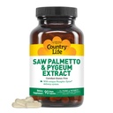 Country Life Saw Palmetto &amp; Pygeum Extract - Suplemento de salud de próstata para la salud de los hombres - promueve la función sana del tracto urinario, 90 cápsulas
