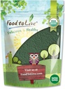 Alimentos para Viviente Clorella Polvo Orgánico, 4 onzas - No GMO, Kosher, Algas Verdes Raw, Superalimentos Vegan, Bulk, Proteína Verde Pura Vegan, Rica en Vitaminas y Minerales, Grande para Bebidas, Muro de Célula Rota