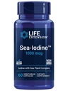 Extensión de la vida Sea-IodineTM, kelp e Iodine derivado de la vejiga, soporta niveles saludables de este nutriente esencial para la salud de los tiroides y más allá, no GMO, libre de gluten, vegetariano, 60 cápsulas