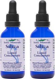 Concentrado mineral de sílice líquido de Eidon - Suplemento de sílice para el cabello, la piel y las uñas, gotas de sílice para apoyar la producción de colágeno, azúcar no añadido - 2 oz, 2 paquete