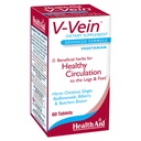 HealthAid V-Vein, Beneficial Nutrients for Healthy Circulation for Legs and feet, 60ct, Once Daily, Contains Ginkgo, Grape Seed, Vitamin C and Bilberry, Vegan