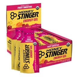 Honey Stinger Organic Fruit Smoothie Energy Gel, Gluten Free &amp; Caffeine Free, para el ejercicio, funcionamiento y rendimiento, Sports Nutrition for Home &amp; Gym, Pre &amp; Mid Workout, 24 Pack, 26.4 Ounce