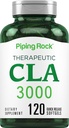Piping Rock CLA Suplementos Silencio 3000mg  Conjugated Linoleic Acid  120 Softgels ← Non-GMO, Gluten Free
