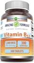 Amazing Formulas Vitamin B12 Supplement | 1000 Mcg per Serving | Tablets | Non-GMO | Gluten-Free | Made in USA (1 Pack, 300 Count)