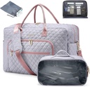 LOVEVOOK Travel Duffle Bag - Women's Weekender Carry On Overnight Laptop &amp; Gym Bag With Toiletry/Shoe Pocket, Hospital Labor Bag