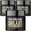 (3 Pack) Shilajit Pure Himalayan Organic Resin - Natural Authentic Lab Tested Formula for Hombres, Mujeres - No Heavy Metals - 600mg Max Strength with 85+ Trace Minerals Golden Grade Shilajit Supplement