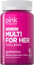 PINK Multivitamin Gummies for Women | Non-GMO & Gluten Free | Plus Collagen & Biotin | Mixed Berry Flavor