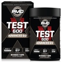 PMD Sports N-Test 600 Advanced Nitric Oxide Booster for Men - with Clinically Studied Testofen - Lean Muscle and Strength Gains with Estrogen Suppression (90 Veggie -Caps)