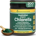Biogenesis Organic Chlorella Powder – 200g | Australian Grown | BioDynamic Cracked Cell Wall | Rich in Chlorophyll, Vitamins & Minerals | Supports Energy & Immunity | Vegan Powder