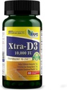 America Medic & Science Xtra D3 Vitamin D 10,000 IU (250 mcg) Cholecalciferol Supplement for Men & Women (60 Easy to Swallow Softgels) Best for Bone, Heart Health, Immune System Support, Lung Function