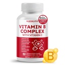 Vitamina B Complejo Vitamina B1, B2, 6,9,12 Niacina, con Vitamina C - Apoyo a la salud cerebral, niveles de energía, piel, cabello y uñas