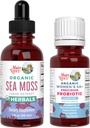 MaryRuth Organics Probiotic Digestion (Raspberry) for Women 40+ & Sea Moss Drops | USDA Organic, Clean Label Project Verified® | Vitamins for Gut Health and Immunity | Vegan, Non-GMO, Gluten Free