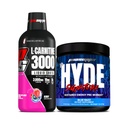 PROSUPPS L-Carnitine 3000 Stimulant Free Liquid Shots (31 Servings, Berry) y Mr. Hyde Signature Series Pre-Workout Energy Powdered Drink (30 Servings, Blue Razz) Bundle