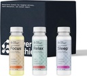 Suplemento Paquete de Variedad con Tecnología de Nanociencia Avanzada, 12 Pack, Calma de Estrés Bebida Relájate, Bebida de Ayuda al Sueño, Bebida Nootrópica de Suplemento Cerebral, 2 oz Shot