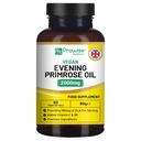 Vegan Evening Primrose Oil 2000mg with Vitamin E &amp; B6 – 60 Vegan Softgels sometida Pure Cold Pressed I 180mg GLA per Capsule I Women's Health I Premium Quality I by Prowise Healthcare