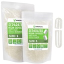 XPRS Nutra Vegan Size 1 Separated Capsules - 1000 Count Clear Premium Empty Capsules Separated in Bags - Pills 1 for DIY Supplement Filling