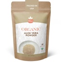 Orgánica Aloe Vera Powder para la piel &amp; el pelo – 8 oz. - Aloe Barbadensis - Máscara de ruido para la belleza natural, USDA Certified Organic &amp; Non-GMO