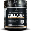 SASCHA FITNESS Hydrolyzed Multi Collagen Peptides Tipes 1,2 & 3 |Hyaluronic Acid|Biotin |Cynatine HSN|Vitamin C & E |for Hairs, Skin & Bone Support|Caramel Macchiato