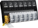 XL Large Pill Organizer 2 Times a Day, Weekly Am Pm Pill Box with Hinged Lids, 7 Day Medicine Vitamin Pill Case, Daily Pill Container, Big Medication Organizer for Supplement