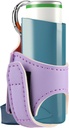 Beautyflier Asthma Inhaler Holder PU Leather Travel Handy Holder for Adults and Kids, Inhaler Not Included