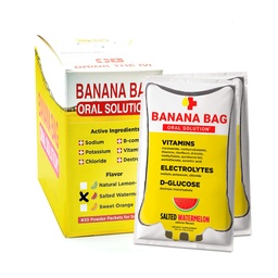 Bolso de plátano Solución Oral Packets – Salted Watermelon 30pk TENIDO A Refreshing Blend of Electrolytes, Vitamin C, y B-Complex for Hydration and Energy. Conveniente, fácil de usar y perfecto para el uso diario.