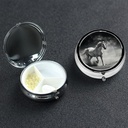 Round Pill Box 3 Compartment Pill Box Pill Containe Pillbox Case for Travel Small Pill Case White Horse and Asteroid Pill Organizer for Vitamins Fish Oil Box Supplement Box